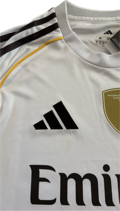 Mbappé #10 Real Madrid 2025-26 Adidas Home Jersey | Intercontinental & 15x Champions League Patches