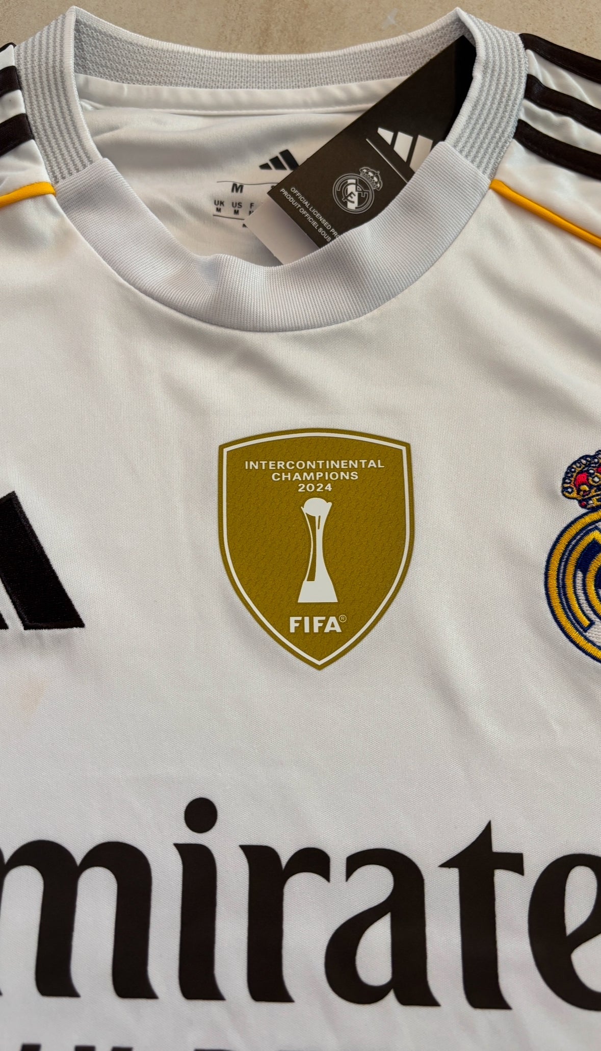 Mbappé #10 Real Madrid 2025-26 Adidas Home Jersey | Intercontinental & 15x Champions League Patches
