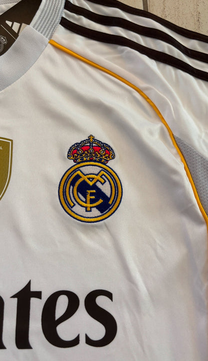 Mbappé #10 Real Madrid 2025-26 Adidas Home Jersey | Intercontinental & 15x Champions League Patches