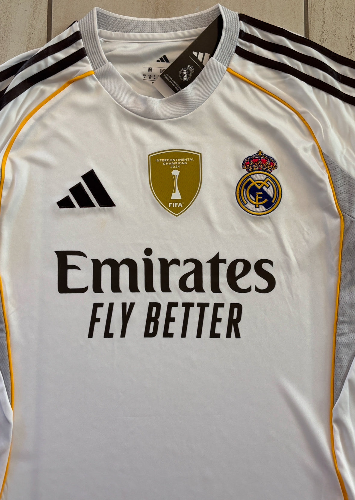 Mbappé #10 Real Madrid 2025-26 Adidas Home Jersey | Intercontinental & 15x Champions League Patches