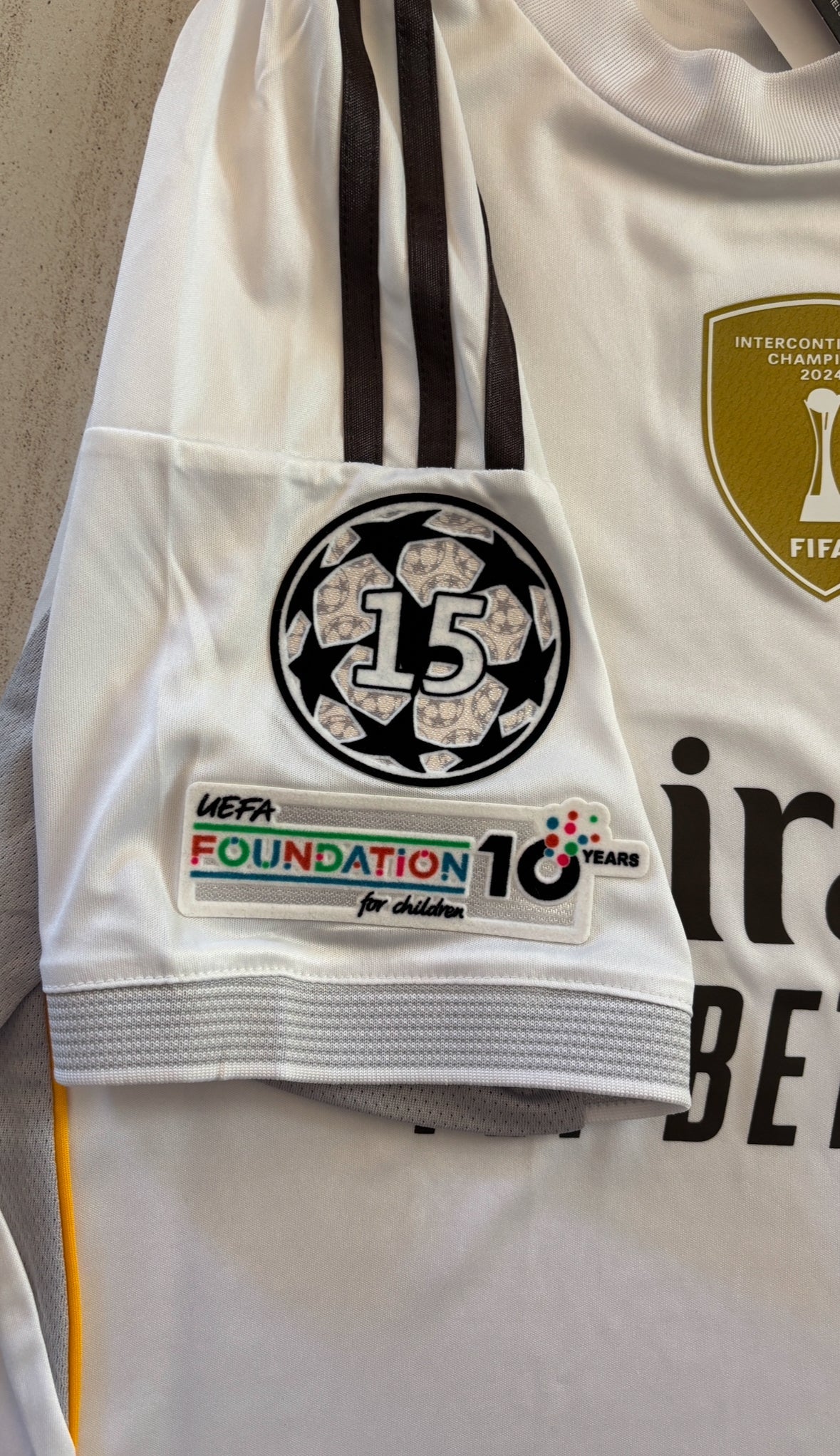 Mbappé #10 Real Madrid 2025-26 Adidas Home Jersey | Intercontinental & 15x Champions League Patches