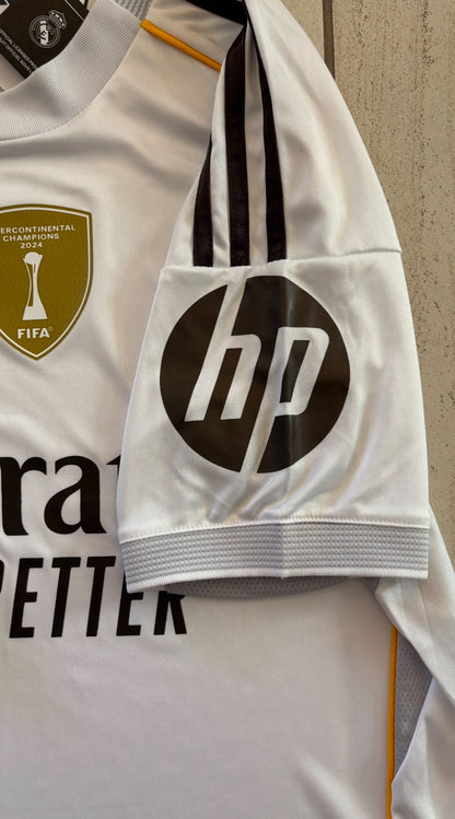 Mbappé #10 Real Madrid 2025-26 Adidas Home Jersey | Intercontinental & 15x Champions League Patches