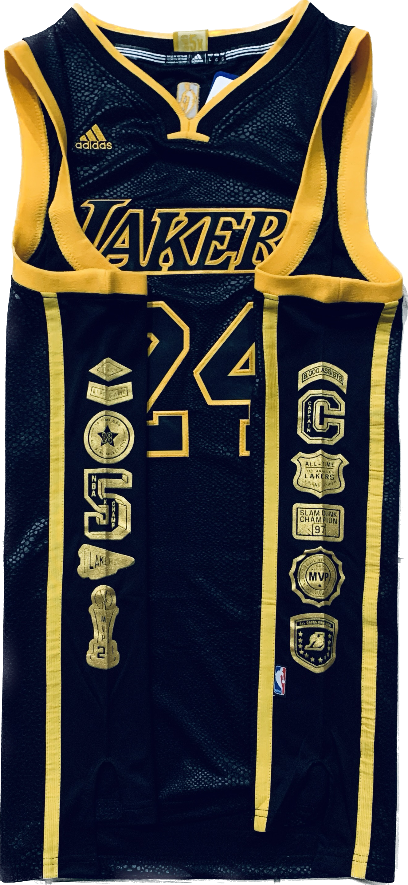 Los Angeles Lakers 24 Bryant Commemorative Retirement Jersey 5x Champions NBA