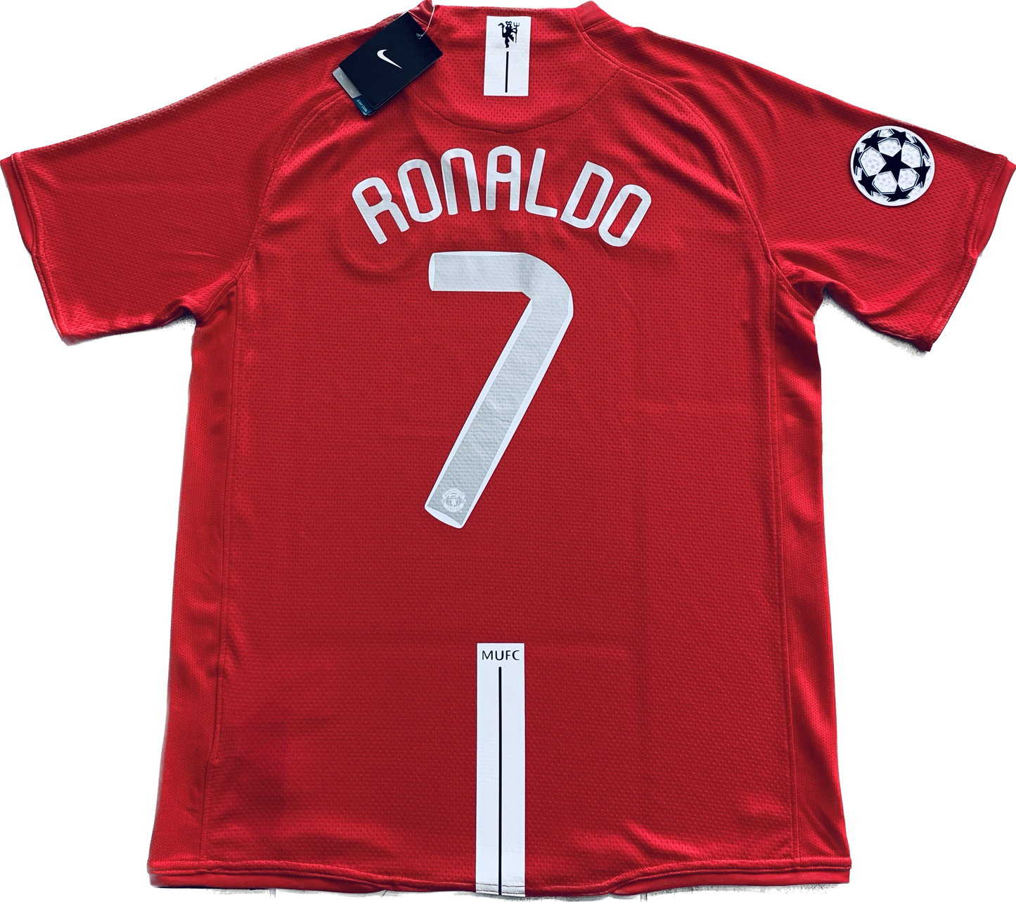 Manchester United 2007/2008 Cristiano Ronaldo Soccer Jersey Home Champions League MENS