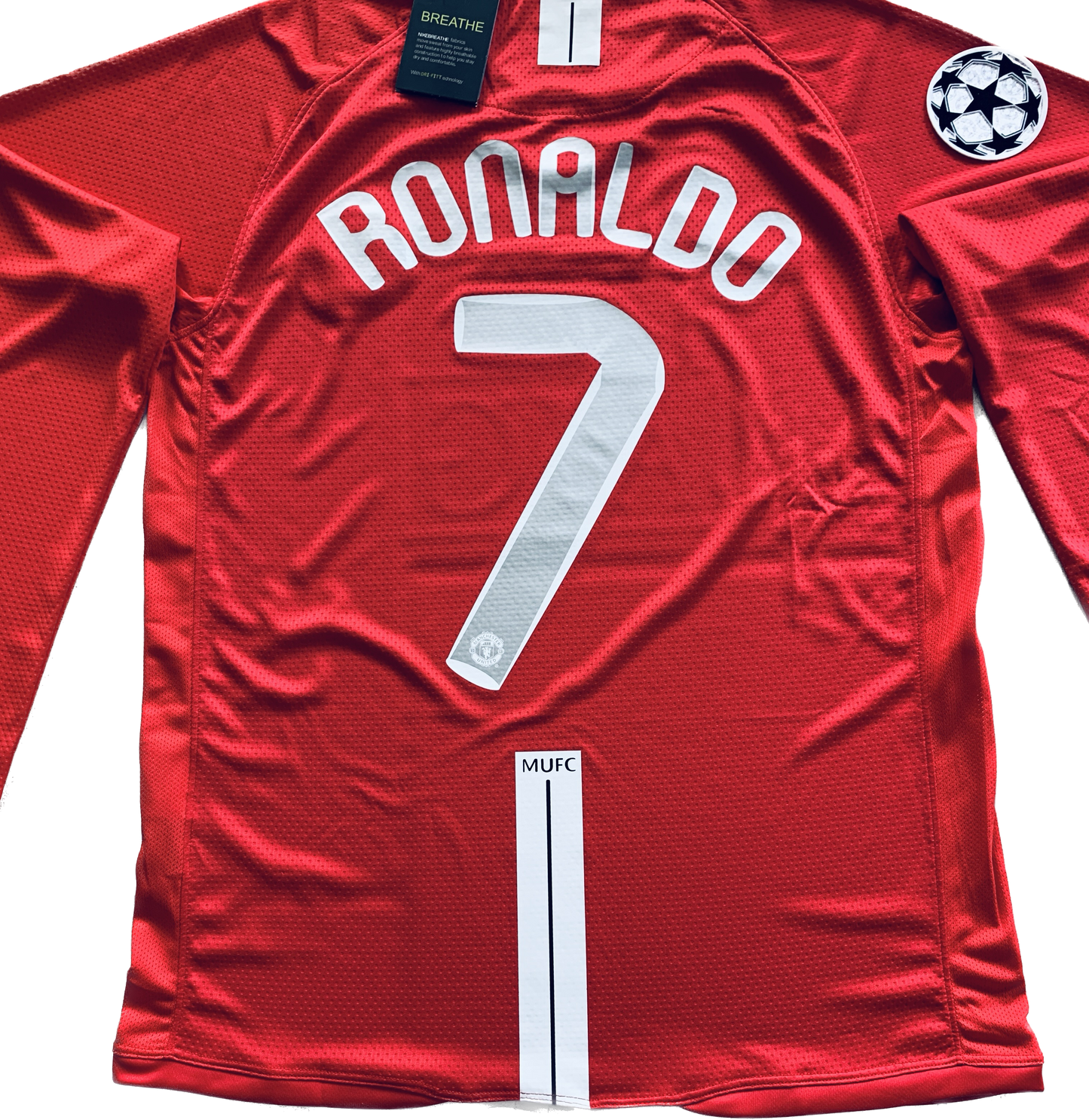 Retro Cristiano Ronaldo #7 2007/2008 UCL Final Manchester United Long Sleeve MENS Jersey UEFA Champions League