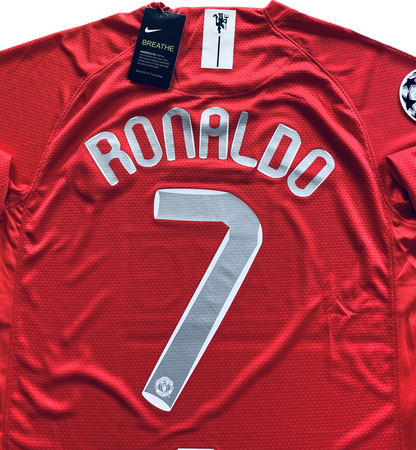 Retro Cristiano Ronaldo #7 2007/2008 UCL Final Manchester United Long Sleeve MENS Jersey UEFA Champions League