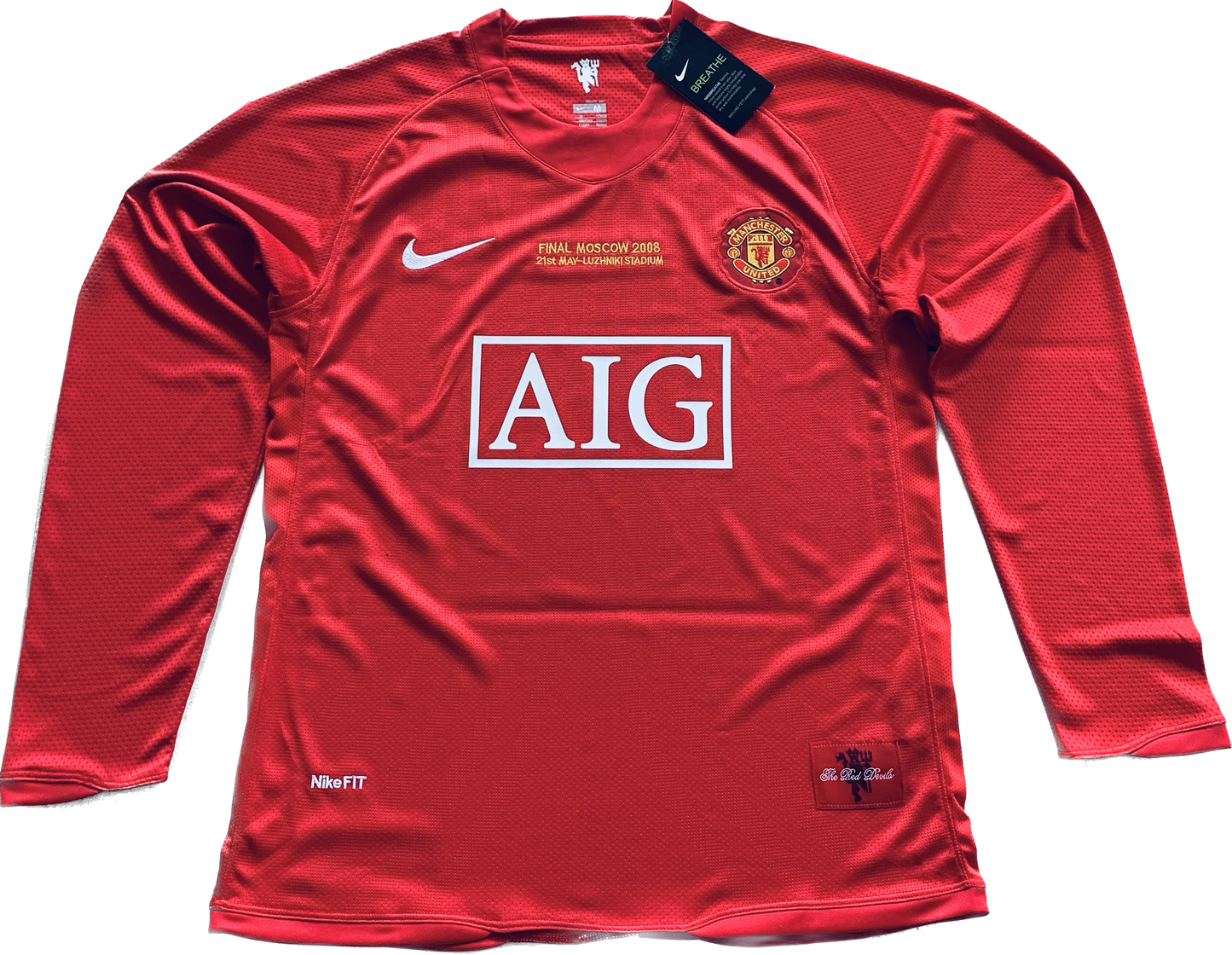 Retro Cristiano Ronaldo #7 2007/2008 UCL Final Manchester United Long Sleeve MENS Jersey UEFA Champions League