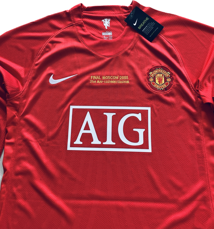 Retro Cristiano Ronaldo #7 2007/2008 UCL Final Manchester United Long Sleeve MENS Jersey UEFA Champions League