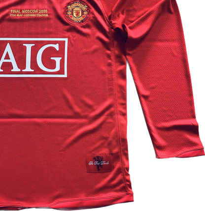 Retro Cristiano Ronaldo #7 2007/2008 UCL Final Manchester United Long Sleeve MENS Jersey UEFA Champions League
