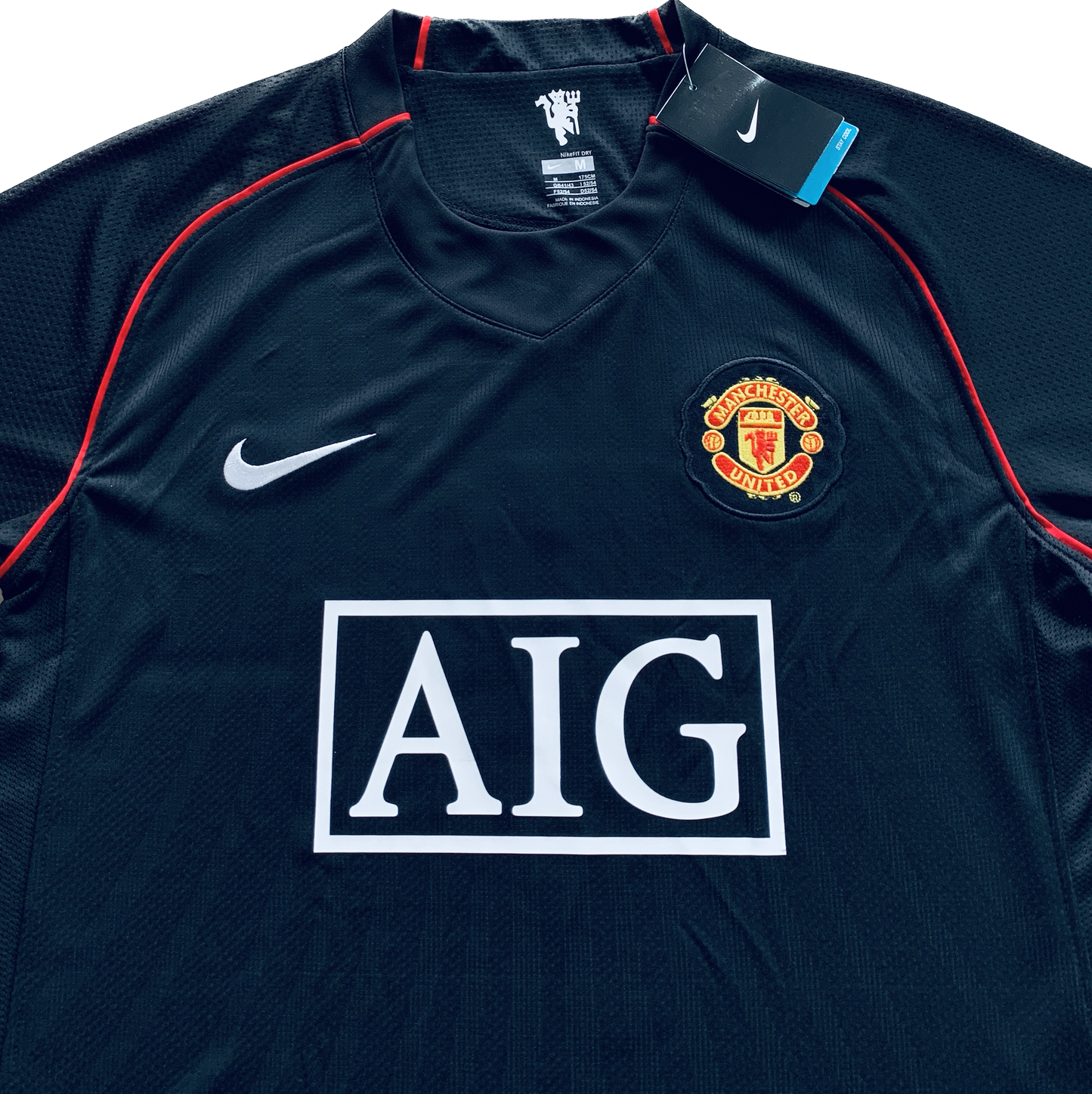Manchester United 2007/2008 Cristiano Ronaldo Soccer Jersey Away Champions League MENS Black