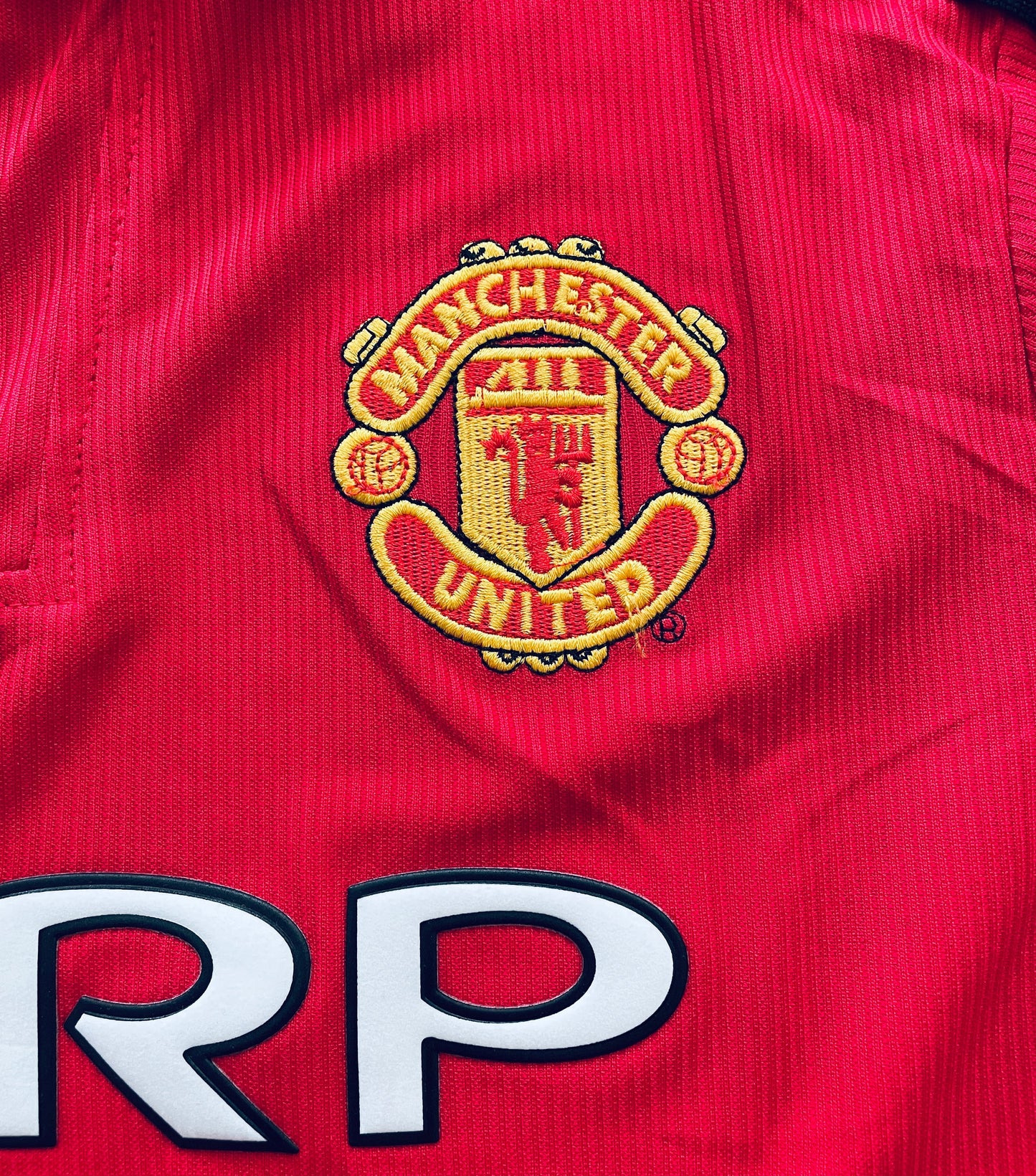 Vintage David Beckham #7 Manchester United 98/99  Umbro Red Long Sleeve Retro Jersey English Premier League Patches Retro MENS
