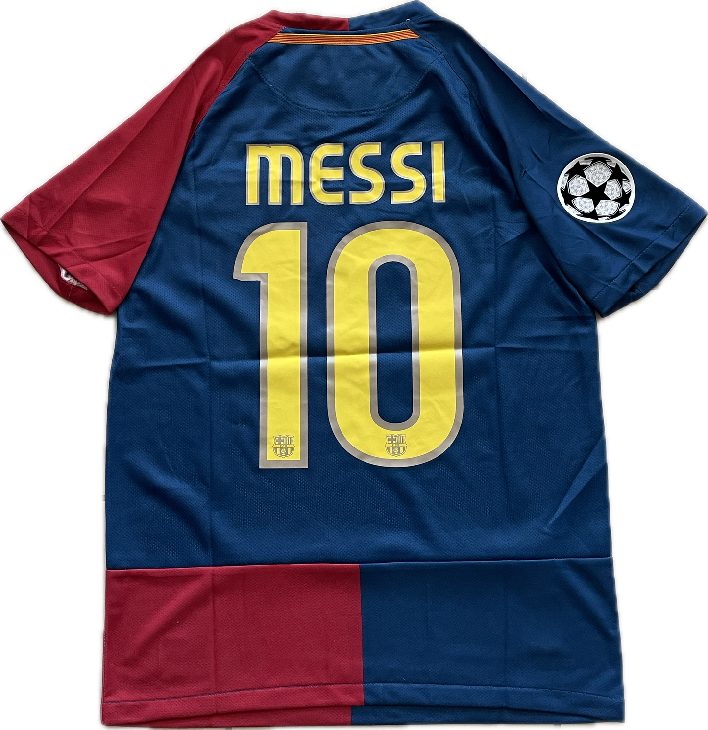 Messi #10 FC Barcelona 2009 Final Roma Champions League Football Soccer Jersey MENS