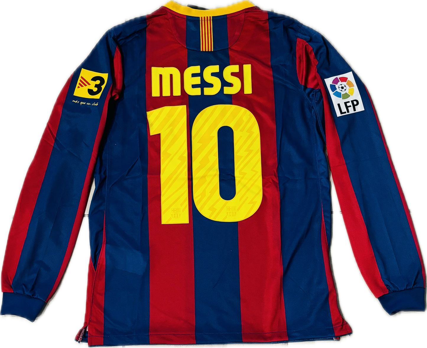FC Barcelona Nike 2009-2010 Messi #10 Long Sleeve Home Jersey with FIFA Champions Patch