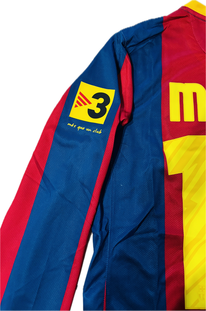 FC Barcelona Nike 2009-2010 Messi #10 Long Sleeve Home Jersey with FIFA Champions Patch