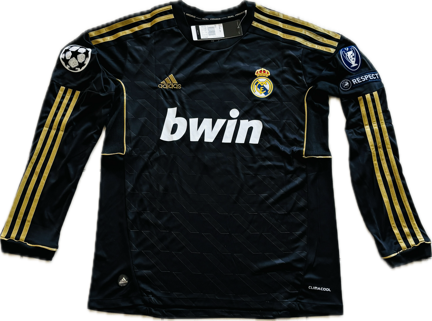 Cristiano Ronaldo #7 2011/12 Real Madrid Away Black long sleeve UCL champions league jersey