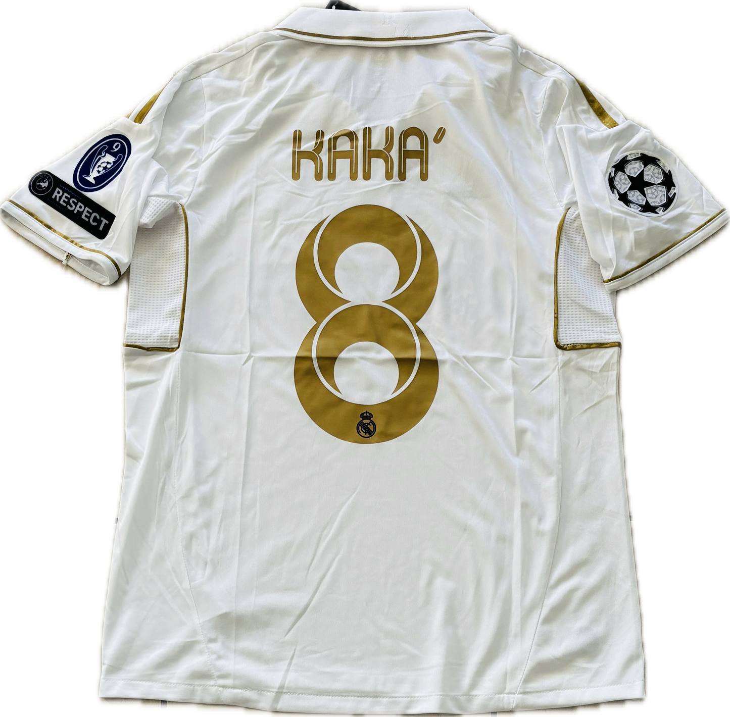 Kaka #8 2011/12 Real Madrid White short sleeve UCL champions league Soccer Jersey