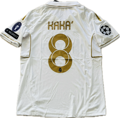 Kaka #8 2011/12 Real Madrid White short sleeve UCL champions league Soccer Jersey