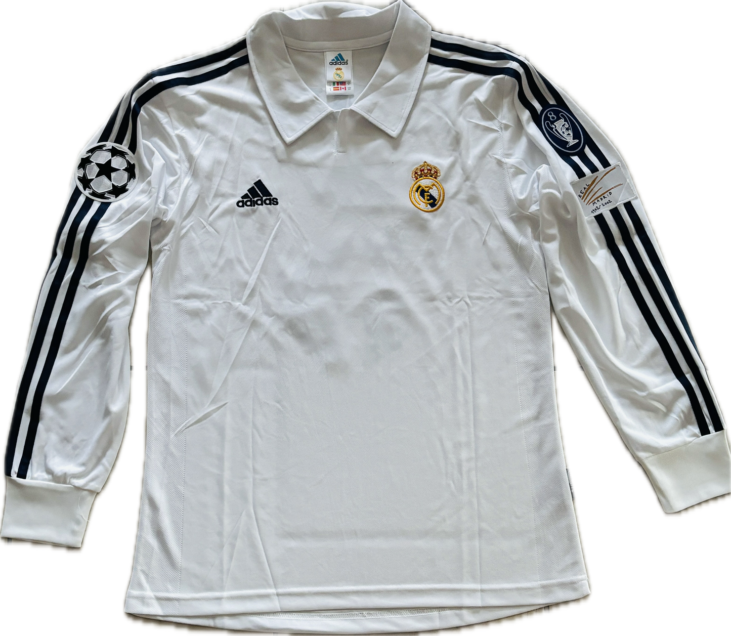 Zidane # 5 Real Madrid 2002-2003 Adidas Retro Classic UCL Long Sleeve Jersey