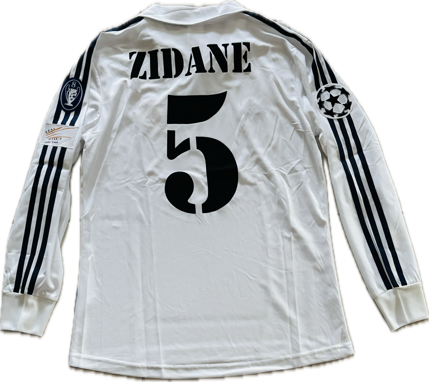 Zidane # 5 Real Madrid 2002-2003 Adidas Retro Classic UCL Long Sleeve Jersey