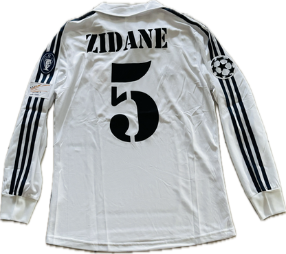 Zidane # 5 Real Madrid 2002-2003 Adidas Retro Classic UCL Long Sleeve Jersey