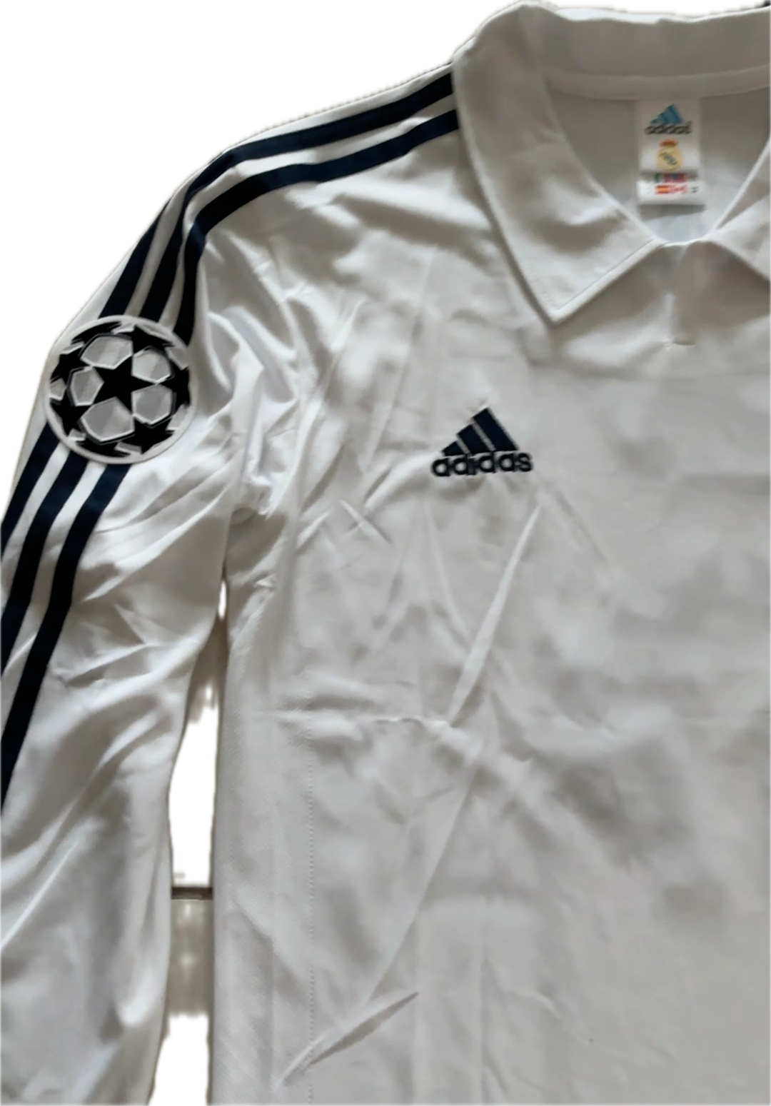 Zidane # 5 Real Madrid 2002-2003 Adidas Retro Classic UCL Long Sleeve Jersey