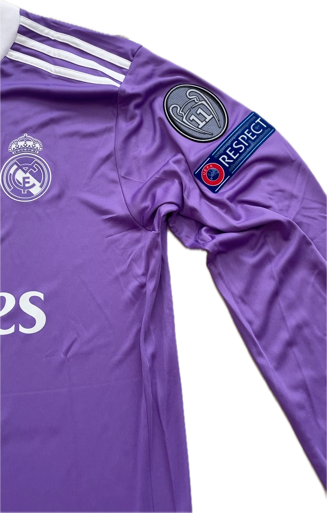 Ronaldo Jersey #7 Madrid 2016-2017 Adidas Real Madrid Long Sleeve Soccer Jersey Champions Cardiff MENS UCL