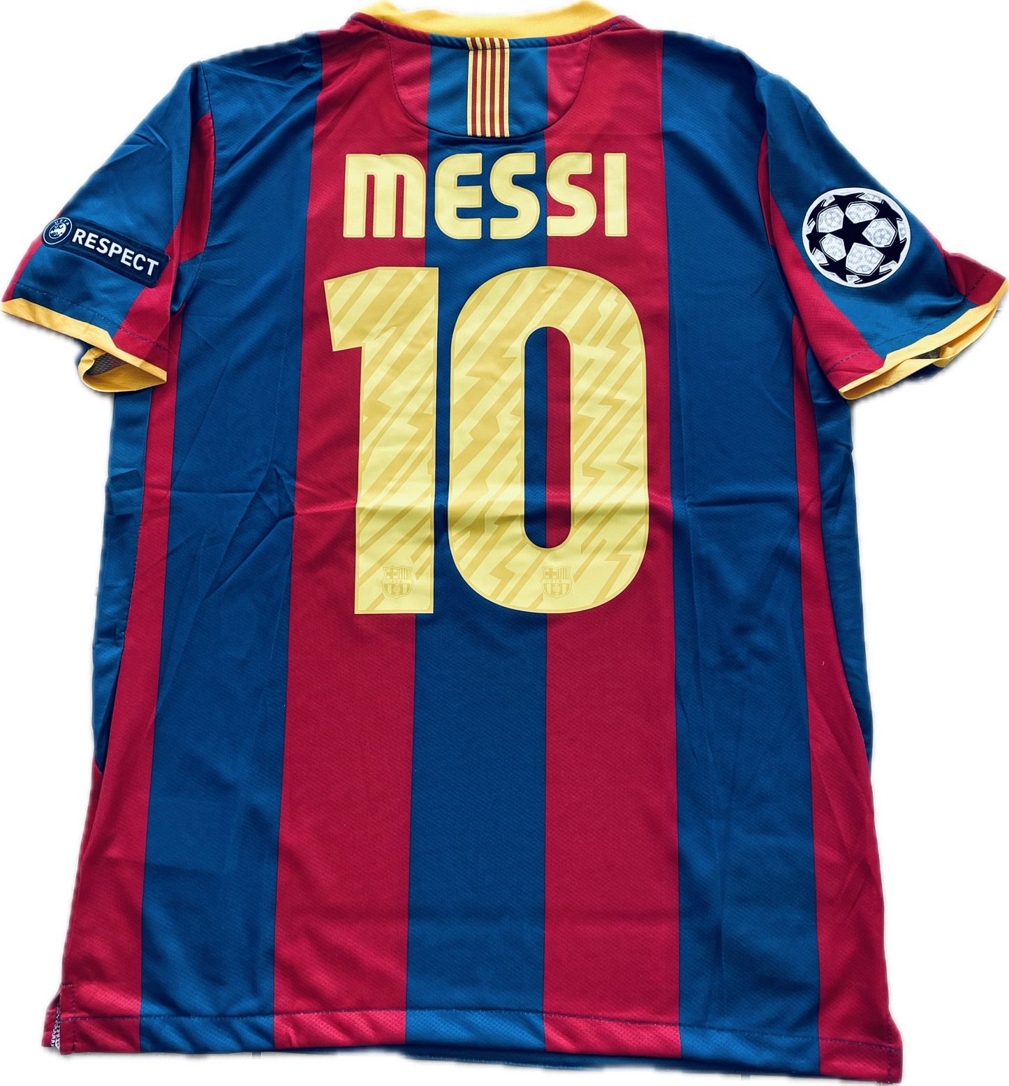 Messi #10 FC Barcelona 2011 Final London Champions League Football Soccer Jersey