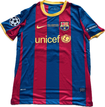 Messi #10 FC Barcelona 2011 Final London Champions League Football Soccer Jersey