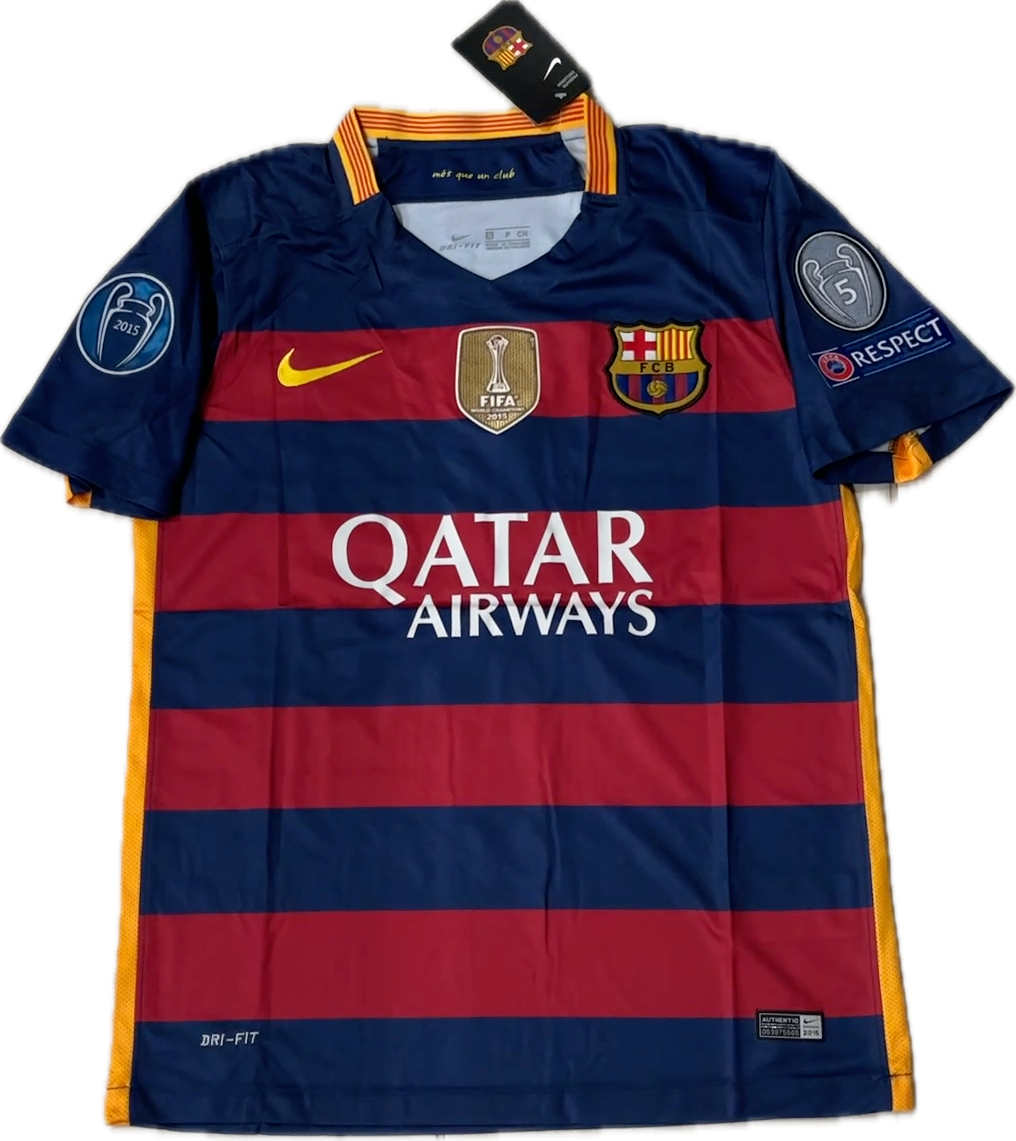 Messi 10 FC Barcelona 2015 Nike Final Champions League Football Soccer Jersey