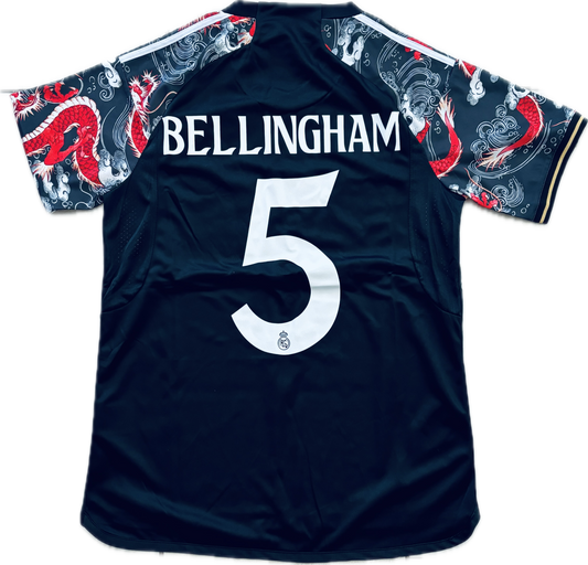Jude Bellingham #5 Real Madrid 2023/24 Home Jersey Yakuza Tattoo design Japan champions league Soccer