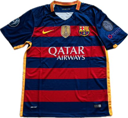 Neymar Jr #11 FC Barcelona 2015 Nike Final Champions League Football Soccer Jersey MENS