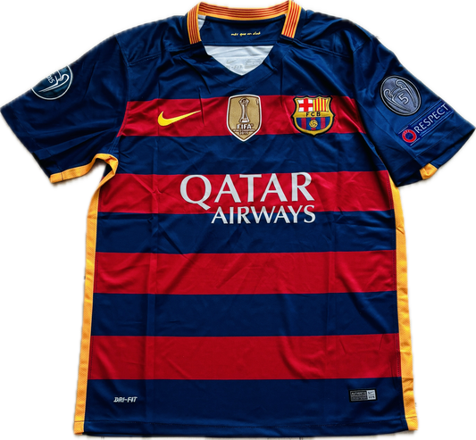 Neymar Jr #11 FC Barcelona 2015 Final Champions League Football Soccer Jersey MENS