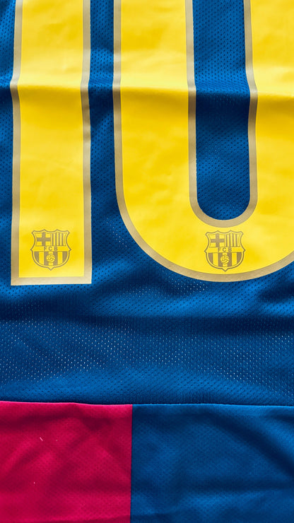 Messi 10 FC Barcelona 2009 Nike Final Roma Champions League Long Sleeve Football Soccer Jersey MENS