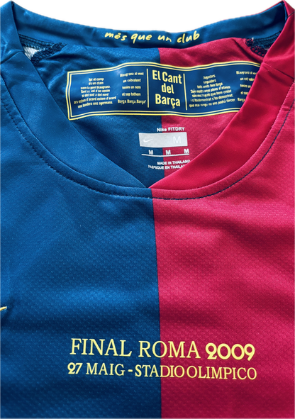 Messi 10 FC Barcelona 2009 Nike Final Roma Champions League Long Sleeve Football Soccer Jersey MENS