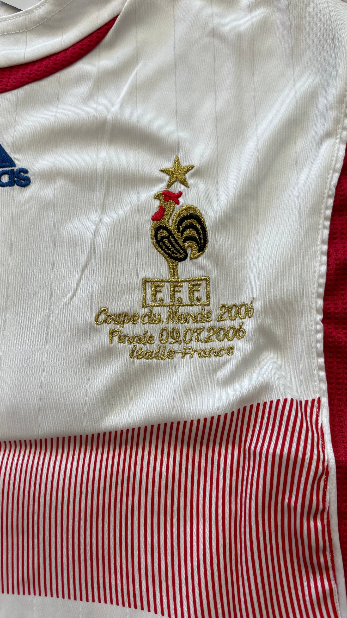 2006 France World Cup Zinedine Zidane #10 MENS Jersey Shirt Away Kit Vinatge Retro