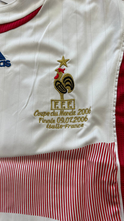 2006 France World Cup Zinedine Zidane #10 MENS Jersey Shirt Away Kit Vinatge Retro