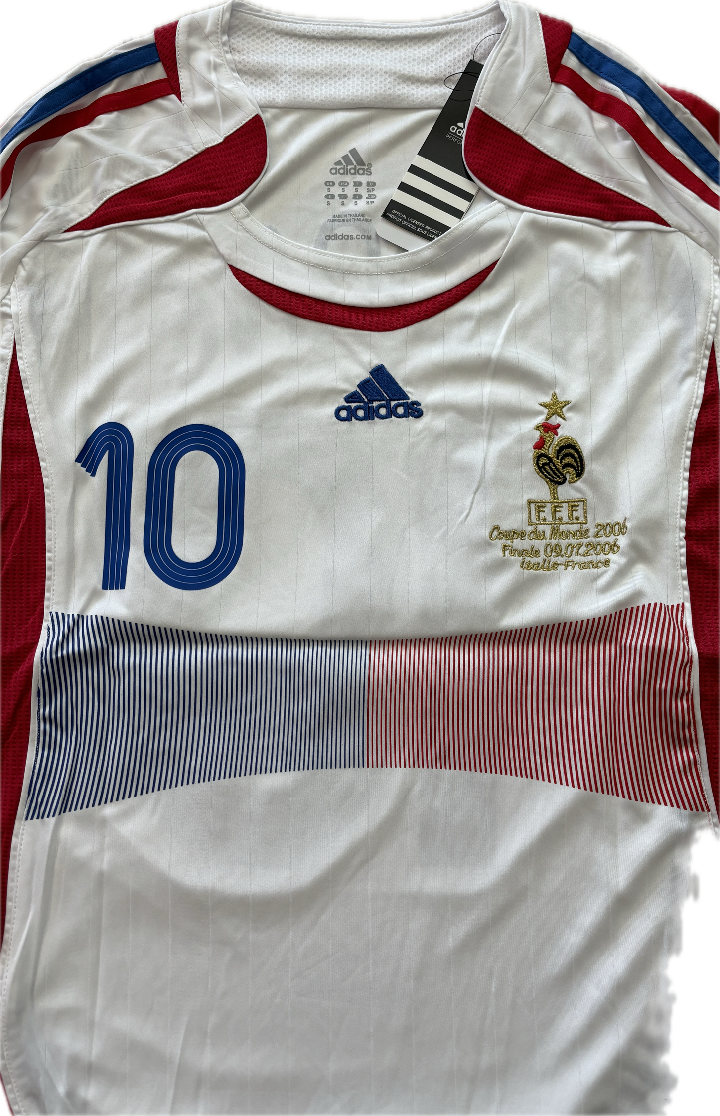 2006 France World Cup Zinedine Zidane #10 MENS Jersey Shirt Away Kit Vinatge Retro