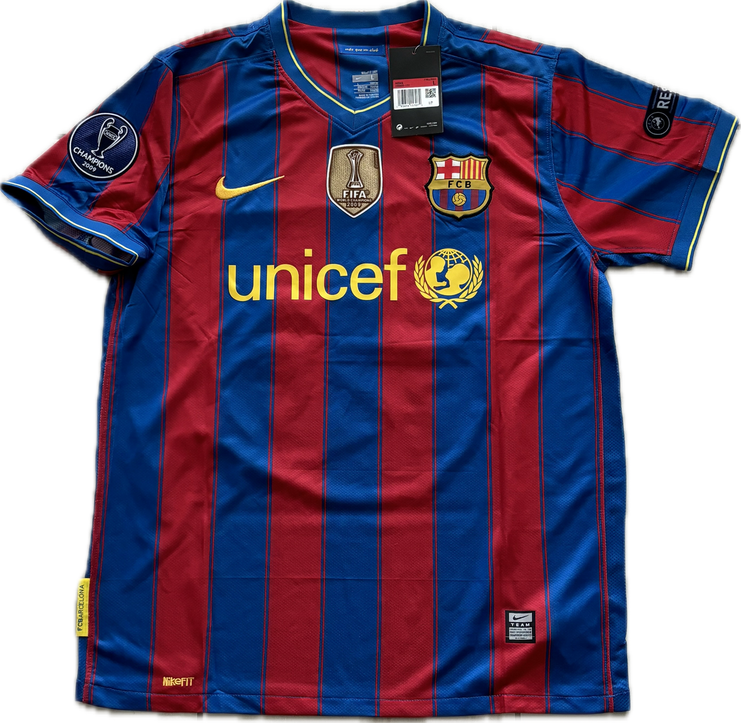 Messi #10 FC Barcelona Nike 2010 UCL Finals Home Champions League Football Soccer jersey