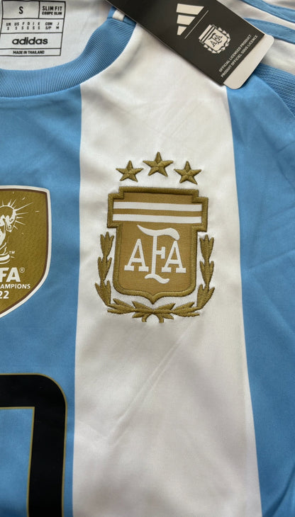 Argentina Messi 10 Adidas FIFA 3 Star World Cup Star 2024 Copa Gold Jersey MENS