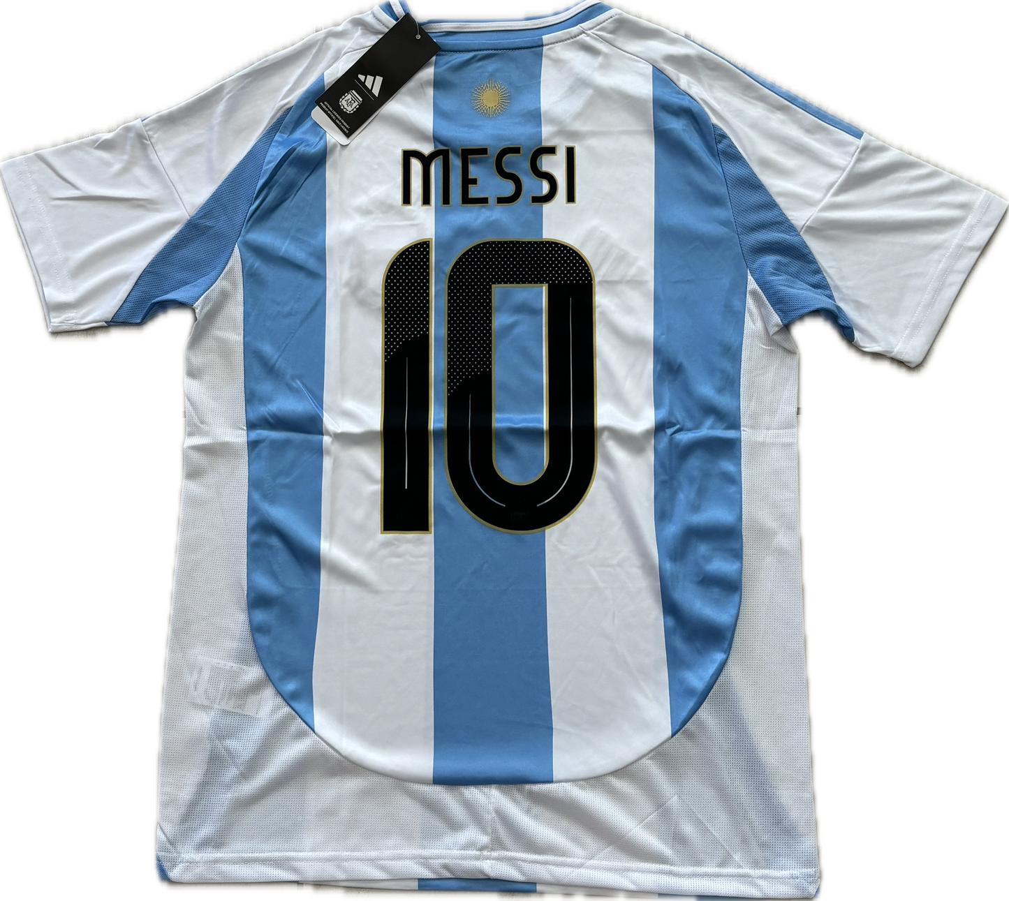 Argentina Messi 10 Adidas FIFA 3 Star World Cup Star 2024 Copa Gold Jersey MENS