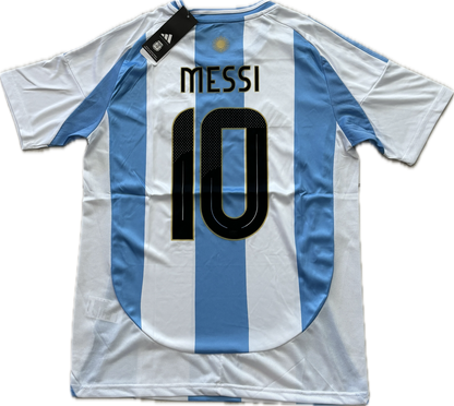 Argentina Messi 10 Adidas FIFA 3 Star World Cup Star 2024 Copa Gold Jersey MENS