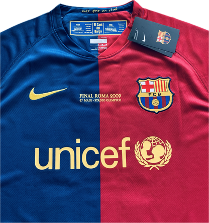 Messi #10 FC Barcelona 2009 Final Roma Champions League Football Soccer Jersey MENS