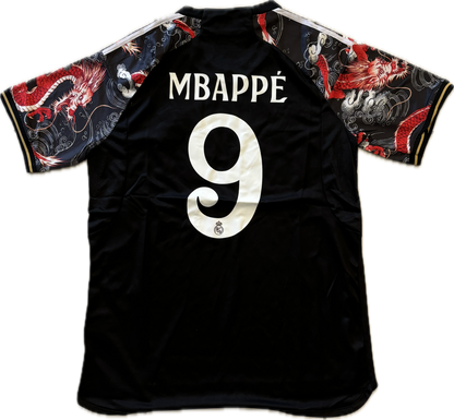 Kylian Mbappe #9 Real Madrid Home Jersey Yakuza Tattoo design Japan champions league Soccer
