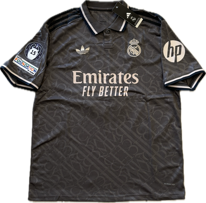 Kylian Mbappe #9 Real Madrid 2023/24 Home Jersey champions league Black third MENS Soccer jersey