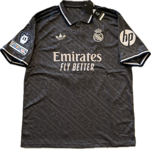Kylian Mbappe #9 Real Madrid 2023/24 Home Jersey champions league Black third MENS Soccer jersey