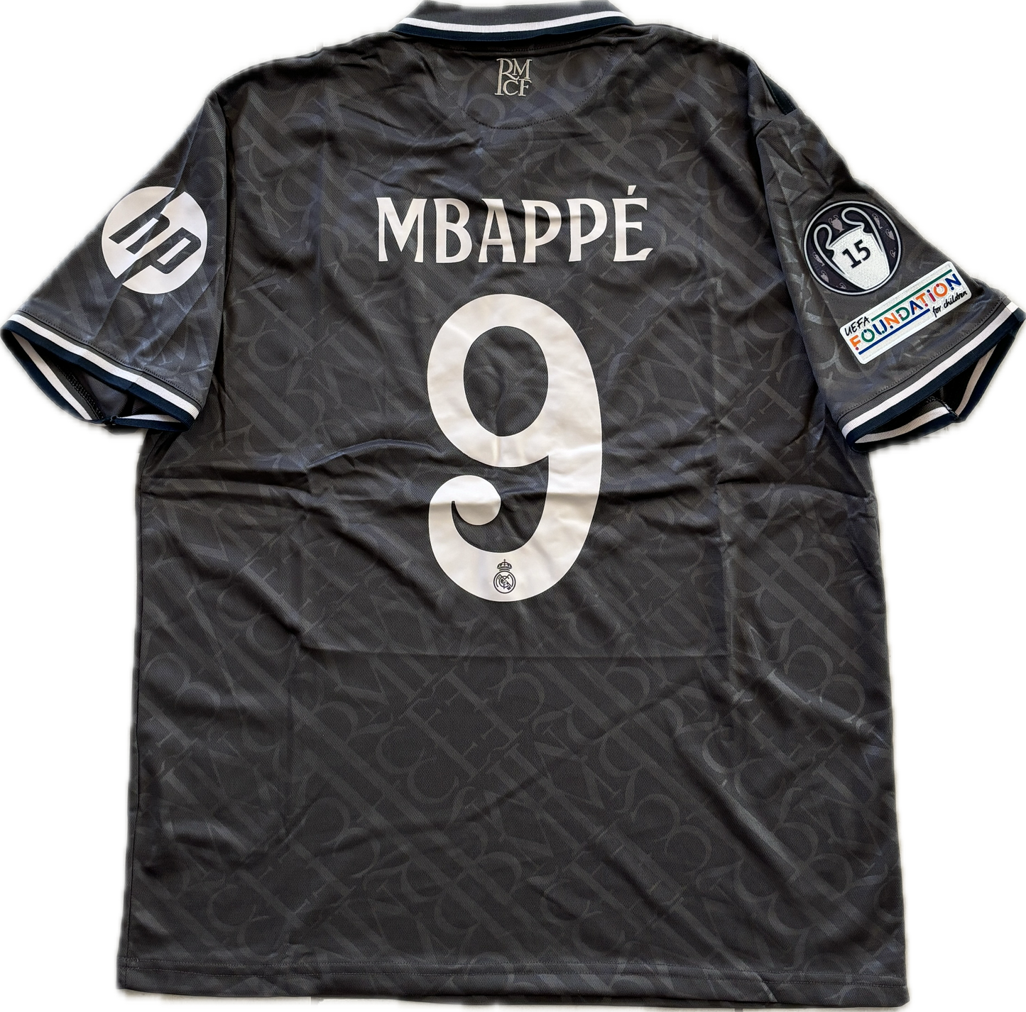 Kylian Mbappe #9 Real Madrid 2023/24 Home Jersey champions league Black third MENS Soccer jersey