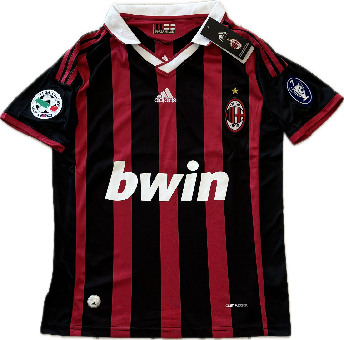 Ronaldinho #80 Jersey AC Milan 2008/2009 Retro Football Soccer Jersey Football Champions League Red Black UCL MENS