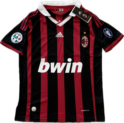 Ronaldinho #80 Jersey AC Milan 2008/2009 Retro Football Soccer Jersey Football Champions League Red Black UCL MENS
