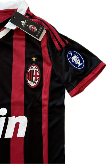 Ronaldinho #80 Jersey AC Milan 2008/2009 Retro Football Soccer Jersey Football Champions League Red Black UCL MENS