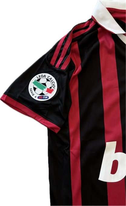 Ronaldinho #80 Jersey AC Milan 2008/2009 Retro Football Soccer Jersey Football Champions League Red Black UCL MENS